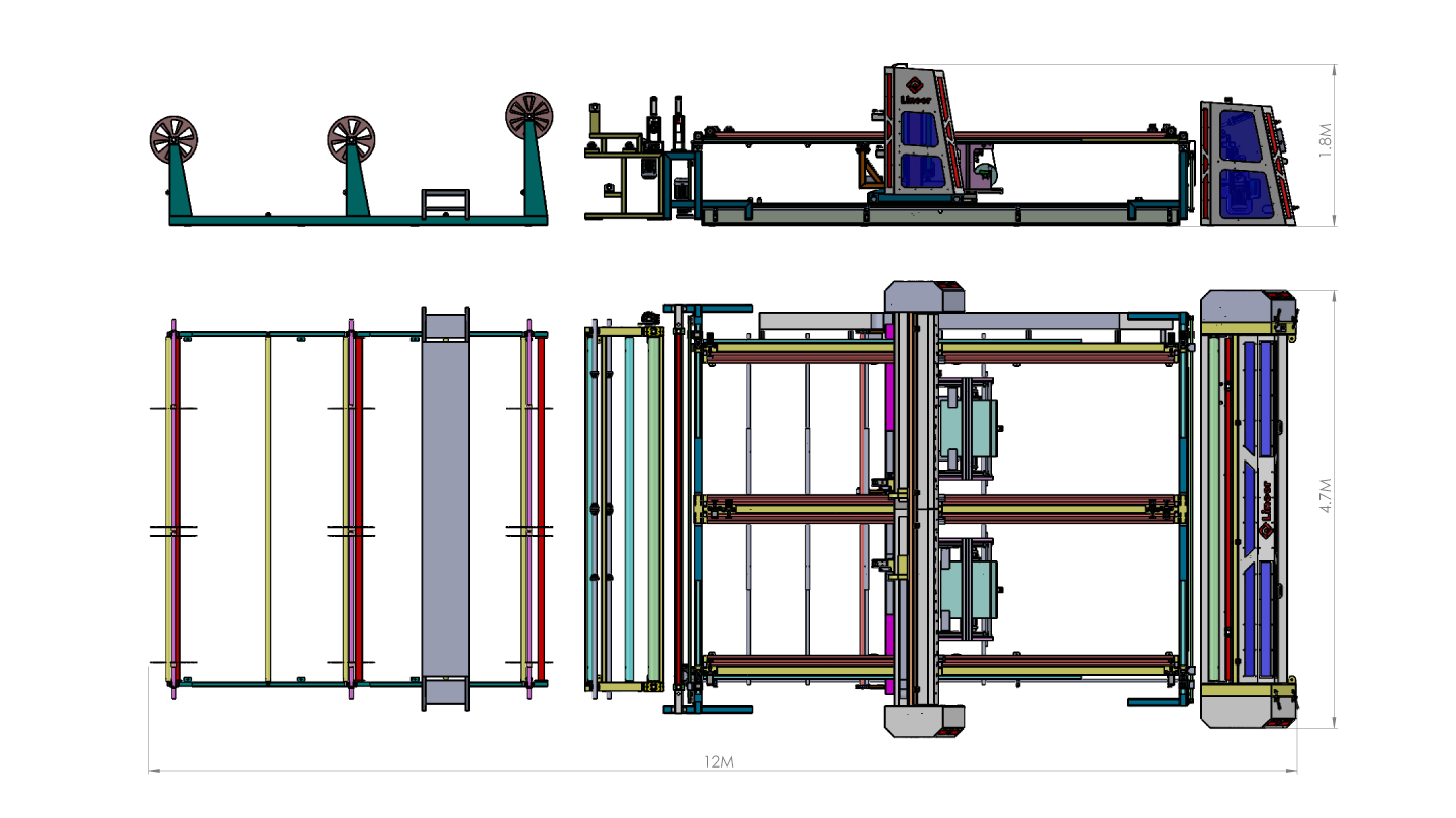 Double-Head-Double-Frame-Quilting-Machine-Dimension