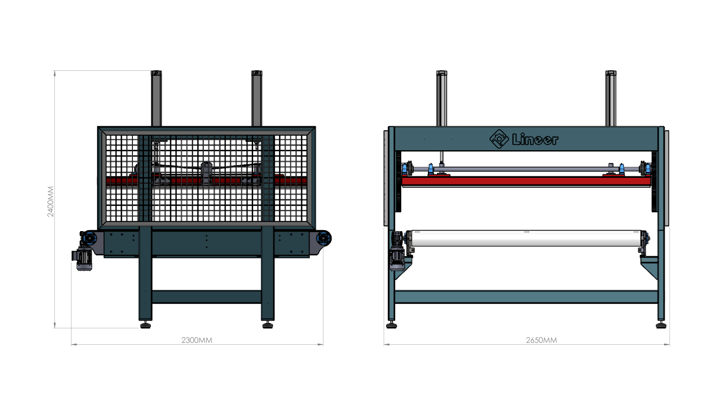 Pneumatic-Press-Conveyor-Dimension